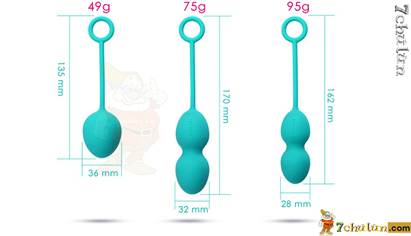 Sextoy Svakom NOVA BALLS has 3 different sizes and weights