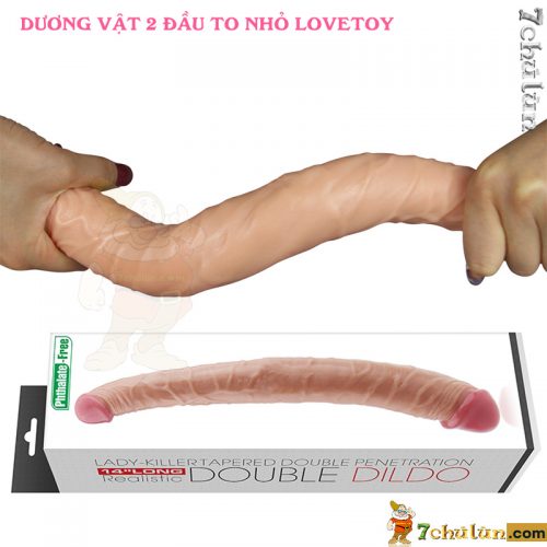 Lovetoy fake cock💋 has skin color like real cock✅ 2 different big and small heads3