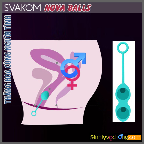 Sextoy silicone Svakom NOVA BALLS helps her sublimate happiness with her partner