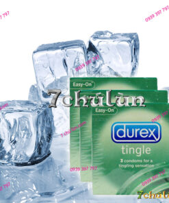 Durex Tingle condoms, box of 3, mint flavor