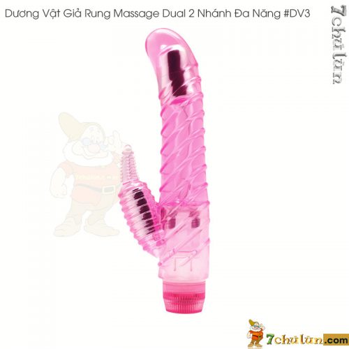 Duong Vat Gia Rung Massage Dual Color Hong Dep mat