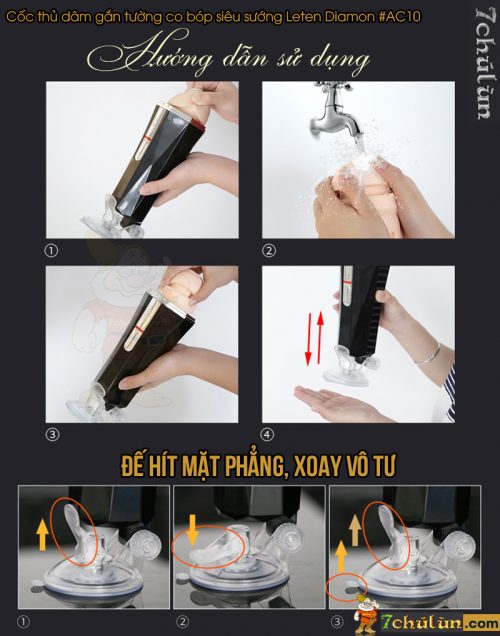 Wall-mounted masturbation cup with super nice contraction Leten Diamon Cup huong dan sextoy