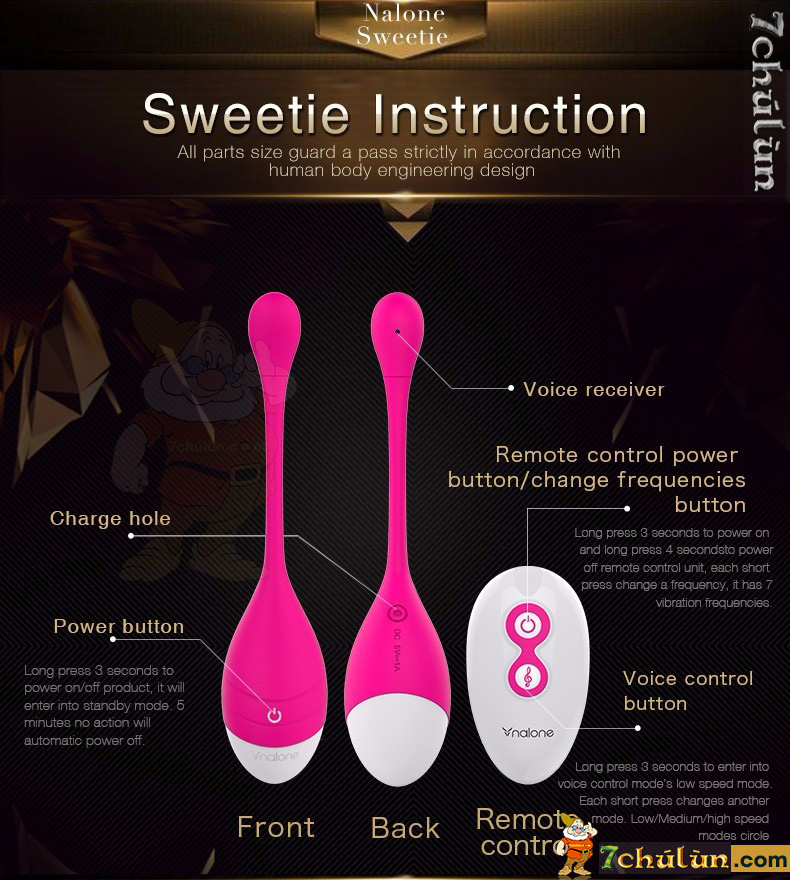 Central vibrating love stimulant G NALONE SWEETIE can be controlled by voice