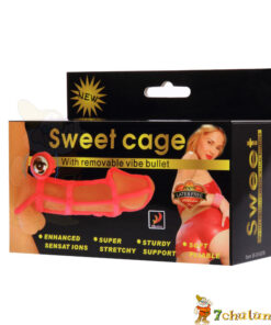 Bao cao su don den luoi rung Sweet Cage thiết kế mới lạ độc đáng có thêm rung làm tăng cảm giác sung sướng
