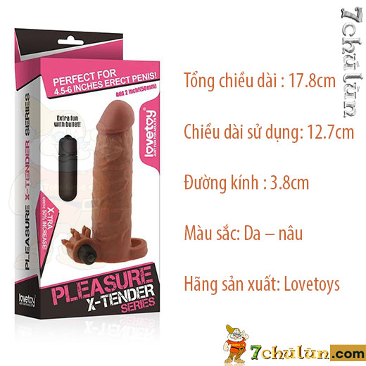 Lovetoy Extra fun with bullett 178mm realistic super soft vibrating heel cover