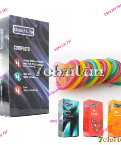 Good Life Complete 3 in 1 condoms are super thin, ribbed, and spiked
