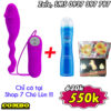 Combo Love Vibrating Egg Sex Toy with 2 Penis Heads + KY Gel