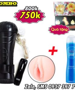 Men’s Sex Toy Combo Flashlight Pussy Vibrator 7 Modes + Durex Gel