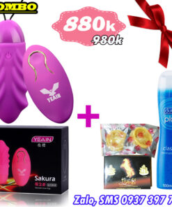 High Quality Sex Toy Combo YEAIN SAKURA Vibrating Egg + Durex Gel + Condom