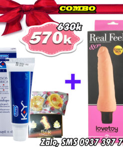Combo Women’s Sex Toys Lovetoy Soft Vibrating Dildo + KY Gel
