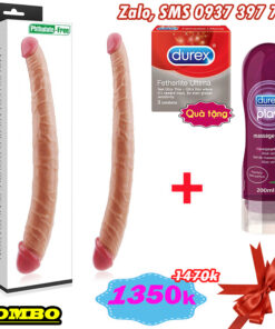 Lovetoy Sextoy Combo for Women with 2 Big and Small Heads + Durex 2in1 Gel