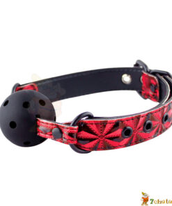 FETISH BALL GAG leather strap jaw lock sadistic toy great combination #BD5