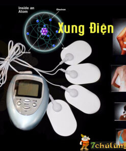 May Massage Xung Dien 4 Mieng Su Dung Remote 2 Pin 3A Dan khap co the van duoc