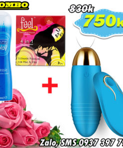 Combo Sextoy for Women Remote Control Vibrating Egg 10 Modes + Durex Gel + Feel Condom