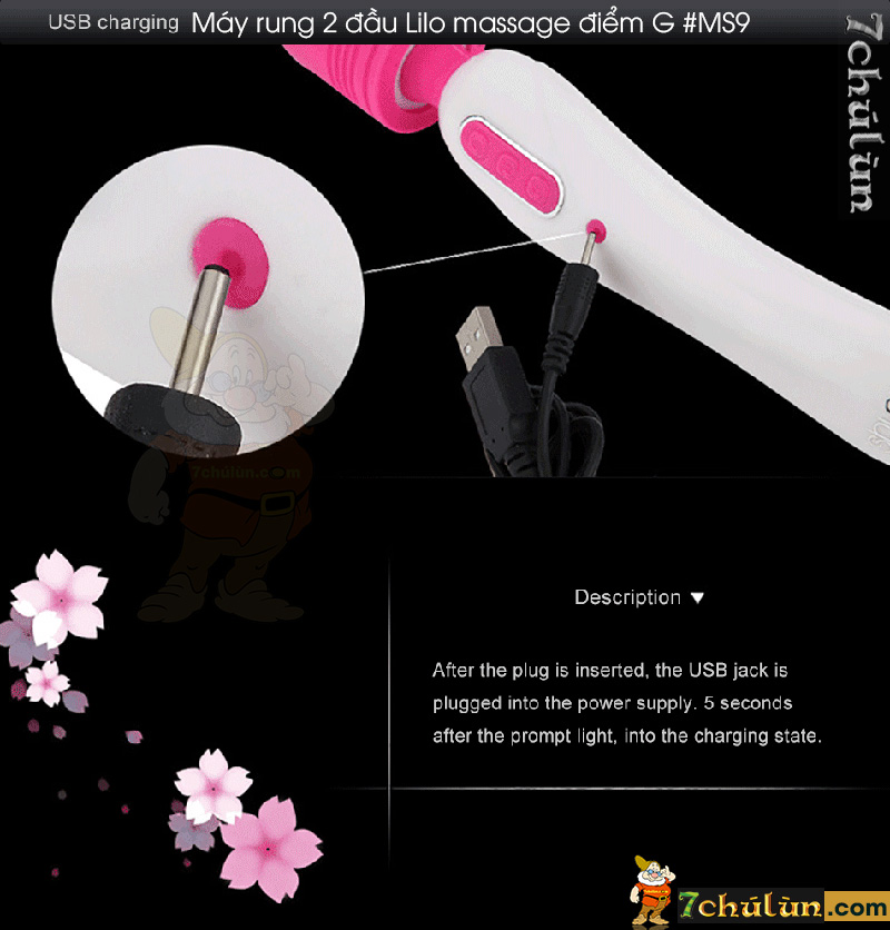 May Massage Kich Thich Diem G Lilo vibrate 2 heads of water using battery sac