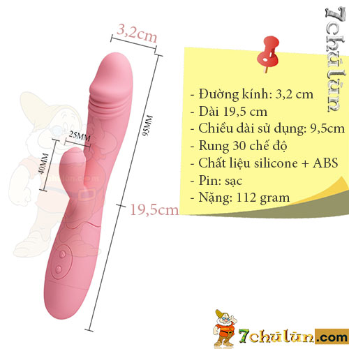 Pretty Love Snappy 30-mode vibrating dildo