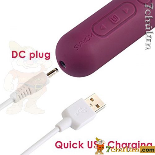 Svakom Siime sexual stimulation device has a discreet charging port design