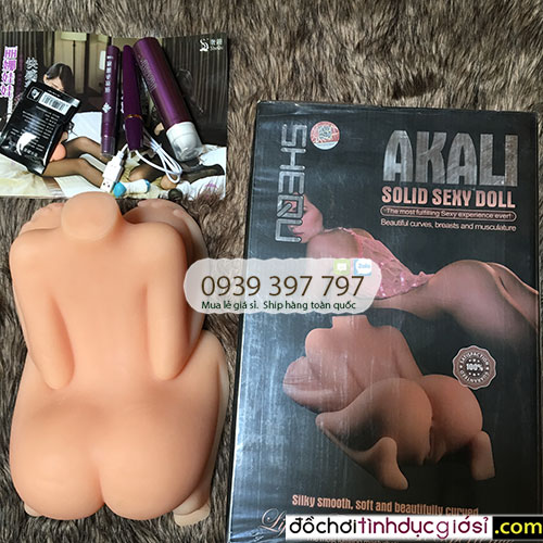 sexdoll Akali bust love doll with all accessories and available open