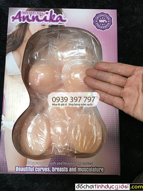 Mini silicone bust love doll for men Annika