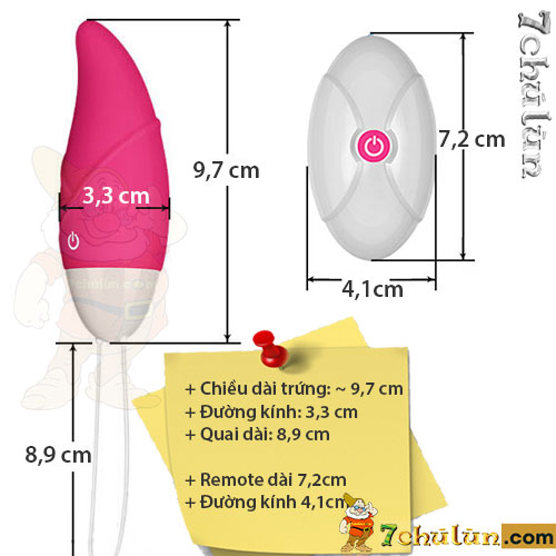 Lovetoy ijoy Mango vibrating egg remote control size specifications