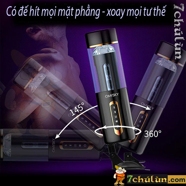 Omysky masturbation cup automatically rotates in all positions, sturdy suction base