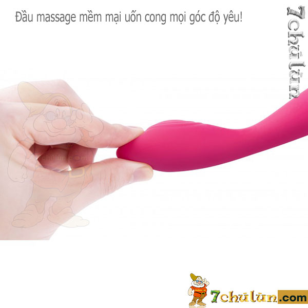 Iris Svakom vibrating stick has a soft massage head that curves at all angles