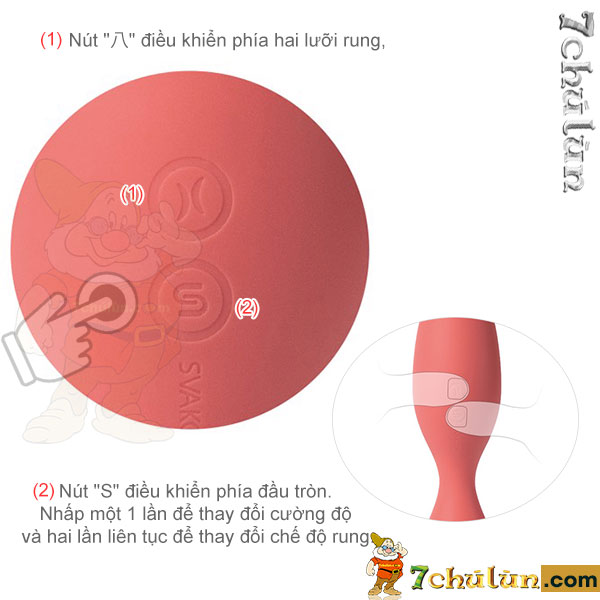 Sextoy Siren Svakom is extremely easy to use with two perfect buttons