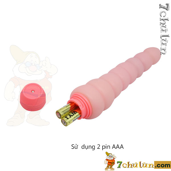 Flexi Vibe Sensual Spine dildo uses 2 easily replaceable AAA batteries