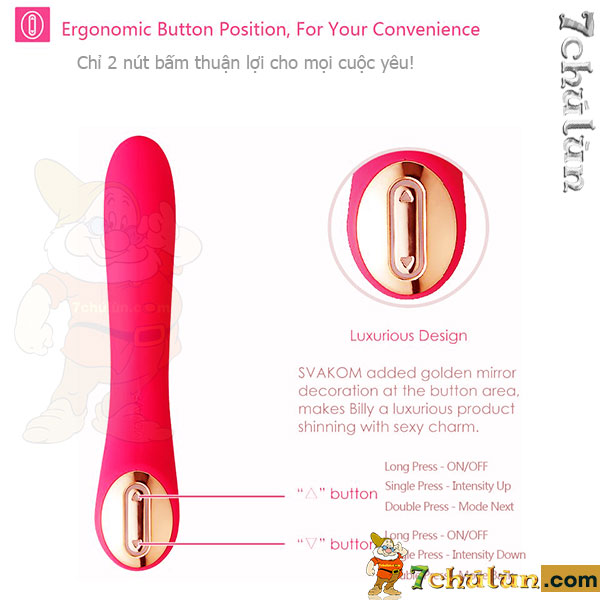 The standard Billy Svakom vibrator helps her masturbate quickly