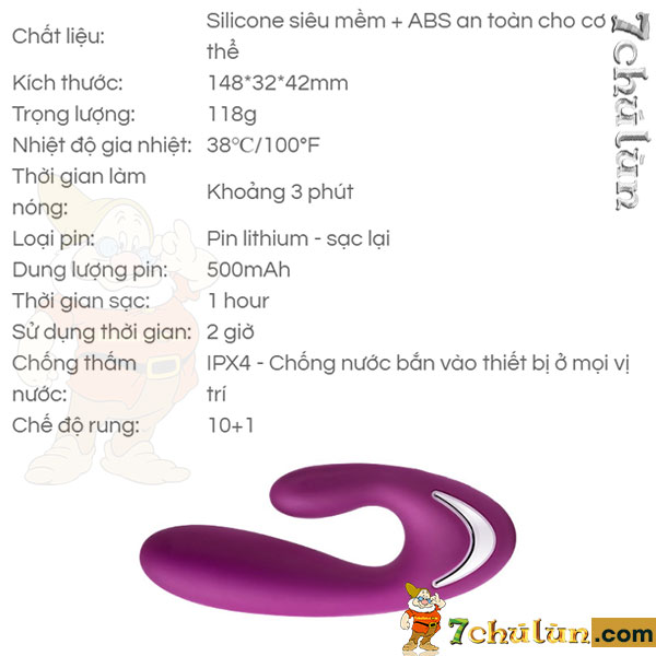 Vesper Svakom heat radiating vibrator helps her enjoy double the pleasure