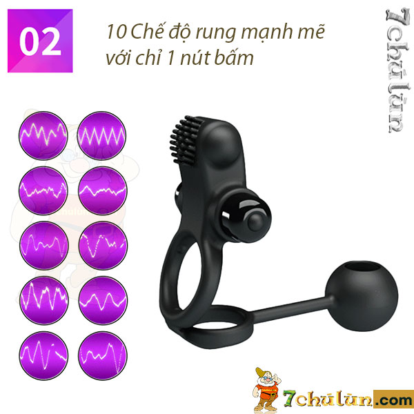  Pretty Love Penis Sleeve Iv with 10 powerful vibration modes 